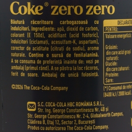 Băutură carbogazoasă cu gust de cola, fără cofeină, zero zahăr, 1l
