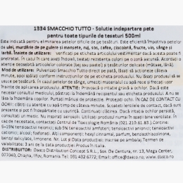 Soluție pentru pete, pentru toate tipurile de țesături 500ml