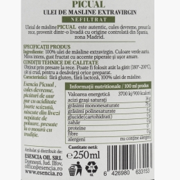 Ulei de măsline extravirgin Picual 250ml