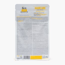 Hrană uscată pentru pisici cu blană lungă, cu somon și pui, 400g