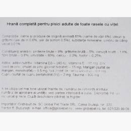 Hrană umedă pentru pisici adulte, cu vițel, plic 100g
