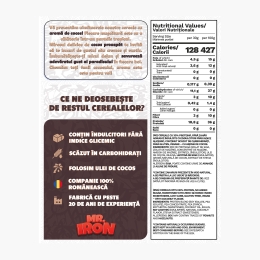 Cereale vegane cu aromă de cocos, cu 30% proteină, fără zahăr, low carb, fără gluten 250g