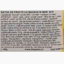 Baton eco cu banană și măr, 40g
