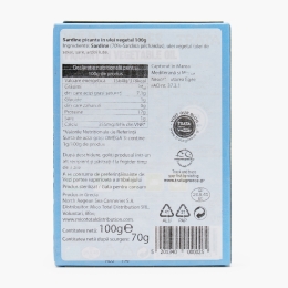 Sardine picante în ulei vegetal 100g