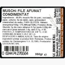 Mușchi file afumat condimentat 350g