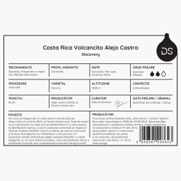Costa Rica Volcancito Alejo Castro 250g cafea de specialitate boabe