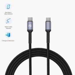 Cablu date Type-C - Type-C, 3A, 1m, negru