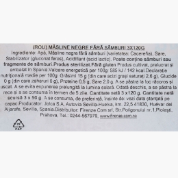 Măsline negre fără sâmburi 3x120g