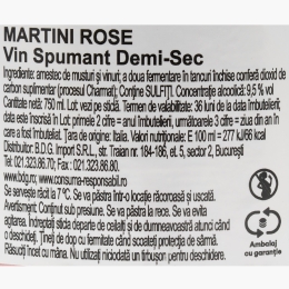 Spumant rose demisec, 9.5%, 0.75l