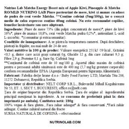 Piure cu măr, kiwi, ananas & matcha Matcha Energy Boost 180g