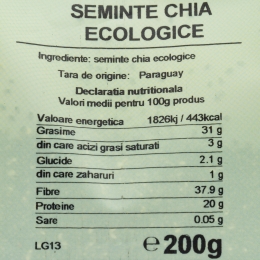 Semințe chia ECO 200g