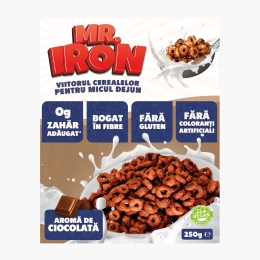 Cereale cu aromă de ciocolată, fără zahăr și gluten, 250g