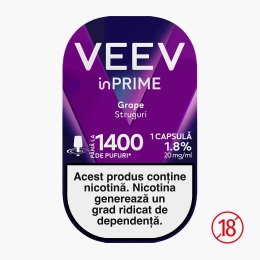 Capsulă pentru țigară electronică Grape 1.8%, 20mg/ml nicotină, 1400 puffs