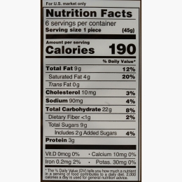 Croissant ciocolată și alune 6x45g