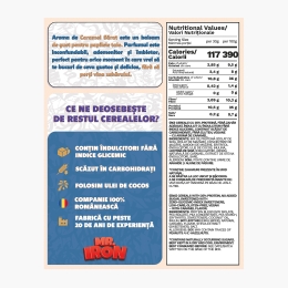 Cereale vegane cu aromă naturală de caramel sărat, cu 35% proteină, fără zahăr, low carb, fără gluten 250g