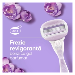 Aparat de ras pentru femei ComfortGlide Breeze cu 3 lame, mâner + 2 rezerve