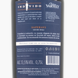 Vin sec roșu Individo LTD Saperavi, 13.5%, 750ml