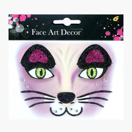Sticker temporar pentru față, model pisică