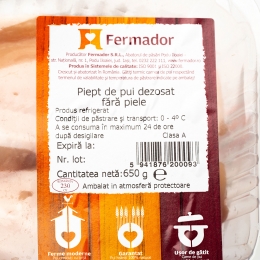 Piept de pui dezosat fără piele 650g