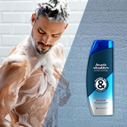 Gel de duș și șampon 3 în 1 pentru bărbați Deep Cleansing cu cărbune și mentol 360ml