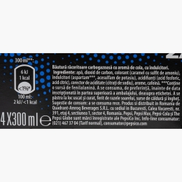 Băutură carbogazoasă aromă cola Max, zero zahăr 4x0.3l