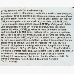 Baton de cereale cu caramel sărat 40g