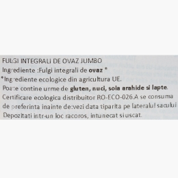 Fulgi de ovăz eco jumbo 500g