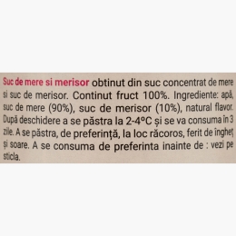 Suc natural de măr și merișoare 0.275l