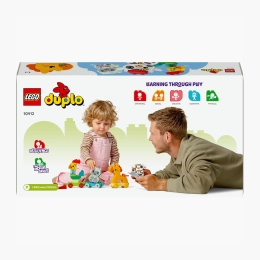 Tren cu animale, 10412 Duplo, 19 piese, +18 luni