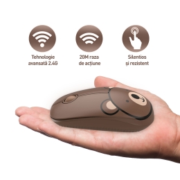 Mouse wireless cu model urs, 2.4Ghz + nano receiver