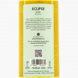 Vin alb demisec Eclipse Cupaj, 13.5%, 750ml