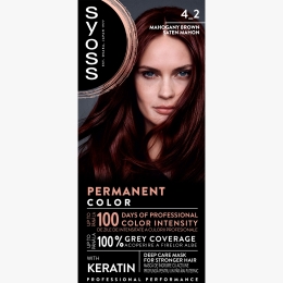 Vopsea de păr permanentă Professional Performance, 4-2 șaten mahon, 115ml