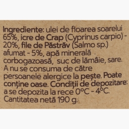 Salată de icre de crap cu păstrăv afumat 190g