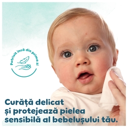 Șervețele umede Harmonie Aqua, 3 pachete x 48, 144 buc, 0% plastic