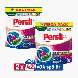 Detergent de rufe capsule 4în1 Discs Deep Clean, 2x42 spălări