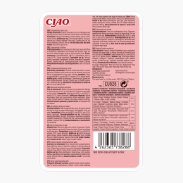 Hrană umedă pentru pisici Ciao Broth Pui & Somon 40g