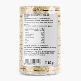 Turte din hrișcă cu sare de mare 80g