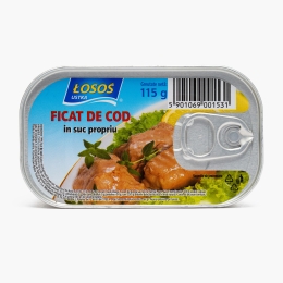 Ficat de cod în ulei propriu 115g
