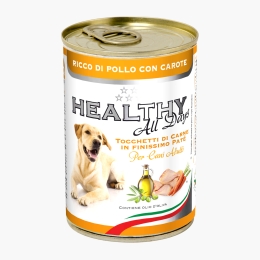 Hrană umedă pentru câini adulți 400g, cu pui și morcov