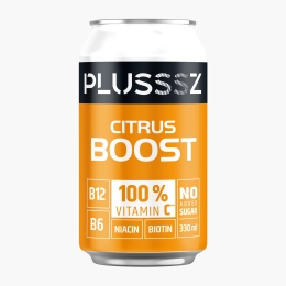 Băutură carbogazoasă cu vitamine Citrus Boost, cu aromă de lămâie, fără zahăr adăugat, doză 0.33l
