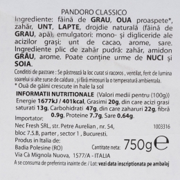 Pandoro clasic 750g