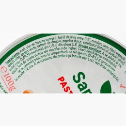 Pastă vegetală tartinabilă din linte roșie cu ardei roșu 100g
