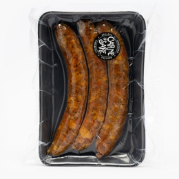 Cârnați cu busuioc afumați cu lemn de cireș și măr 500g