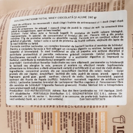 Total Whey cu aromă de ciocolată și alune 260g