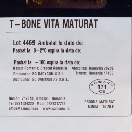 T-bone vită maturat, uscat 500g