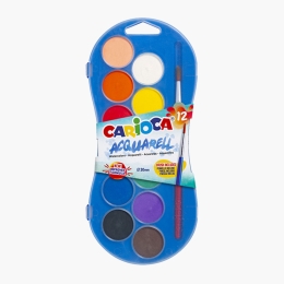 Acuarele + pensulă, 12 culori