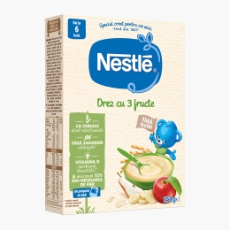 Cereale orez cu 3 fructe, +6 luni, 250g
