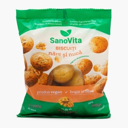 Biscuiți cu năut și nucă, fără zahăr adăugat 100g