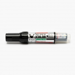 Marker permanent VSuper Color, 4.5 mm, vârf rotund, negru