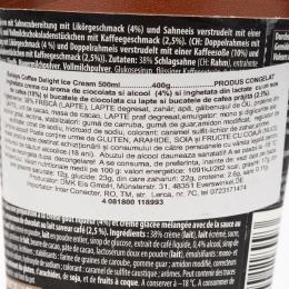  Înghețată cremă cu aromă de ciocolată și alcool și înghețată din lactate cu sos de cafea 400g